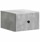 vidaXL Nachttisch Wandmontierter Nachttisch Betongrau 34,5 x 33 x 20 cm (1-St)