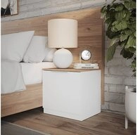 Vicco Nachtschrank Betti, Wei&szlig;/Sonoma, 50 x 50 cm mit 1 T&uuml;ren (1-St)