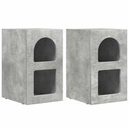 vidaXL Nachttisch Nachttisch ELST 2 stk. Beton Grau 29,5 x 33,5 x 50 cm (2-St)