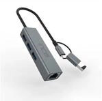 INCA IUTP-03TX USB-Adapter USB-C Stecker zu RJ45 Buchse, USB-C-Ethernet-Adapter...