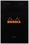 Rhodia Notizheft 10x Notizblock No.14 11x17cm 80 Bl liniert 80g Schwarz 146009C,