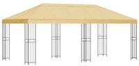 vidaXL Partyzelt Gartenpavillon 6 x 3 m Creme Polyester und Stahl 190 gsm