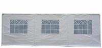 DEGAMO Pavillonseitenteil PALMA, 1x Seitenteil, 600cm, PVC weiss, mit Fenstern
