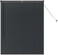 Rollo Venezianische Jalousien Schwarz 130 x 105 cm Aluminium, vidaXL