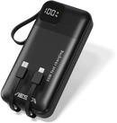 VIESTA Powerbank 20.000 mAh Schwarz 22,5 W Powerbank, Lightning LCD-Display