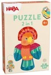 Haba Puzzle 2in1, Puzzleteile, Kinder Spiel und Spa&szlig; beidseitig Holzpuzzle