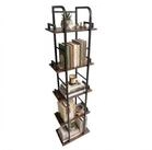 relaxdays Standregal mit 5 Ebene, Vintagebraun