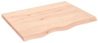 vidaXL Regal Wandregal 80x60x(2-4) cm Massivholz Eiche Unbehandelt, 1-tlg.
