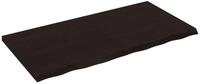 vidaXL Wandregal, Regal Dunkelbraun 120x60x(2-4)cm Massivholz Eiche Behandelt
