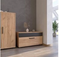 Vicco B&uuml;cherregal Berno, Goldkraft Eiche/Anthrazit, 70.8 x 38.9 cm mit...