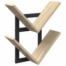 vidaXL Regal Wandregal Sonoma-Eiche 43 x 15 x 47 cm Holzwerkstoff, 1-tlg.