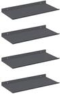 vidaXL Regal Schwebendes Regal Wandhalterung 4 Stk. Anthrazit Stahl, 4-tlg.