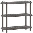 vidaXL B&uuml;cherregal Regaleinheit 3 Ebenen 100 x 40 x 96 cm PP Hellgrau, 1-tlg.