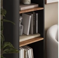 Vicco Raumteiler Ludus, Anthrazit/Goldkraft Eiche, 36.8 x 144.9 cm, 1-tlg.