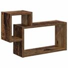 vidaXL Regal Wandregal Wandhalterung Altholz 55 x 15 x 35 cm Holzwerkstoff