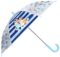 Bluey Stockregenschirm Stockschirm hellblau & transparent Bluey Kinder...