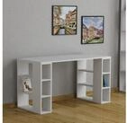Decortie Schreibtisch Colmar (1 Tisch), Moderner Schreibtisch Mit B&uuml;cherregal,...