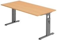 b&uuml;m&ouml; Schreibtisch b&uuml;m&ouml; Schreibtisch Serie-O, Rechteck: 180 x 80 cm - Dekor:...