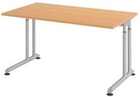 b&uuml;m&ouml; Schreibtisch Serie-Z h&ouml;henverstellbar, Rechteck: 140 x 80 cm - Dekor:...