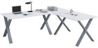 VCM Schreibtisch Lona X 76x190x190cm (1-St), VCM Holz Schreibtisch, L Form...