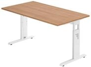 b&uuml;m&ouml; Schreibtisch b&uuml;m&ouml; Schreibtisch Serie-O, Rechteck: 140 x 80 cm - Dekor: