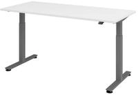b&uuml;m&ouml; Schreibtisch XMST-Serie, Rechteck: 180 x 80 cm - Dekor: Wei&szlig;