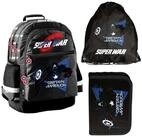 PASO Schulrucksack Captain America Marvel Schulset: Rucksack, Federm&auml;ppchen, Tasche