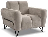 Beautysofa Sessel mit Metallbeine in Schwarz VOLARE (modernes Design, R&uuml;cken...
