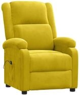 vidaXL Sessel Relaxsessel Elektrisch Gelb Samt (1-St)