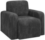 vidaXL Sessel Sessel Dunkelgrau Cord (1-St)