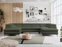 MKS M&Ouml;BEL Ecksofa PETER U, Set, Ecksofa U-Form, Wellenfedern, HR35-Schaum,...