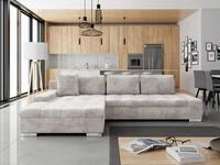 MIRJAN24 Ecksofa Orkan, mit Bettkasten und Schlaffunktion, Kissen mit...