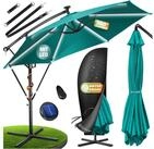KESSER Ampelschirm ⌀300cm Alu Sonnenschirm mit LED Solar Inkl. Abdeckung &