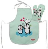 Heless Kochsch&uuml;rze Kinderbacksch&uuml;rze Pinguin mit Topfhandschuh