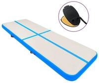 vidaXL Gymnastikmatte Aufblasbare Gymnastikmatte mit Pumpe 800x100x15 cm PVC...