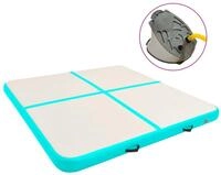 vidaXL Gymnastikmatte Aufblasbare Gymnastikmatte mit Pumpe 200x200x15 cm PVC...