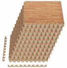 vidaXL Bodenmatte Fu&szlig;matten 50 stk. Holz 18 m&sup2; EVA-Schaum (50-St)