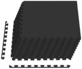 vidaXL Bodenmatte Fu&szlig;matten 40 stk. Schwarz 14,4 m&sup2; EVA-Schaum (40-St)