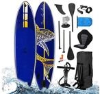 BRAST SUP-Board Shark, Aufblasbares Stand up Paddle Set, 320x81x15cm, 8...