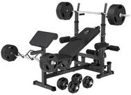 GORILLA SPORTS Hantelbank inkl. 100kg Hantelset, Ablage - Trainingsbank,...