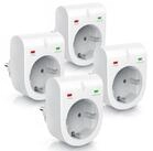Arendo Steckdose Schuko &Uuml;berspannungsschutzadapter, LED, Kindersicherung,...