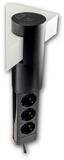ChiliTec Steckdose 3-fach Tischsteckdose "CT-KS 3" schwarz, mit USB