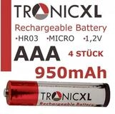 TronicXL 950mah Akku AAA f&uuml;r Siemens Gigaset Schnurlos Telefon Mobilteil Akkus...