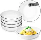 S&Auml;NGER Teller Marlo, (6 St), Marlo Black Rim, Pastaschalen, Porzellan, PREMIUM