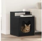 vidaXL Katzenhaus, Katzenhaus Schwarz 42,5 x 40 x 53,5 cm Holzwerkstoff
