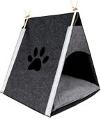 Dehner Tierbett Premium Kuschelzelt Anuk, 60 x 70 x 60 cm, aus weichem Filz,...