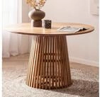 FINEBUY Esstisch FB108499 rund &Oslash; 120 Massivholz Natur Esszimmertisch Design