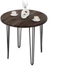 LAMO Manufaktur Esstisch Tisch rund 80 cm St&auml;rke: 28mm, Farbe: Ebenholz, Beine: