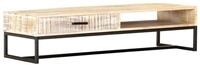 vidaXL Couchtisch Couchtisch Wei&szlig; 117 &times; 50 &times; 30 cm Massivholz (1-St)
