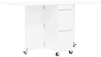 vidaXL Esstisch Esstisch 140 x 80 x 77 cm Holzwerkstoff Wei&szlig; Rechtwinklig...